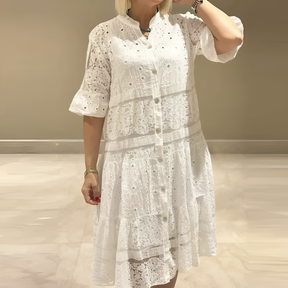 Vestido Lavinia – Encaje con Escote en V y Manga Corta | El vestido favorito del verano ☀️🌸
