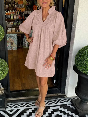 Vestido Karisma - Escote en V Perfecto para el Verano 2025 (Ligero y Suelto)