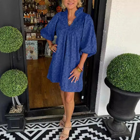 Vestido Karisma - Escote en V Perfecto para el Verano 2025 (Ligero y Suelto)