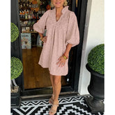 Vestido Karisma - Escote en V Perfecto para el Verano 2025 (Ligero y Suelto)