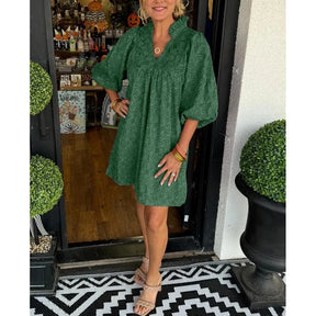 Vestido Karisma - Escote en V Perfecto para el Verano 2025 (Ligero y Suelto)